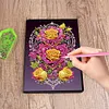 (US Local)50-Page A5 Flower Diamond Painting Notebook for Adult Holiday Birthday Gift