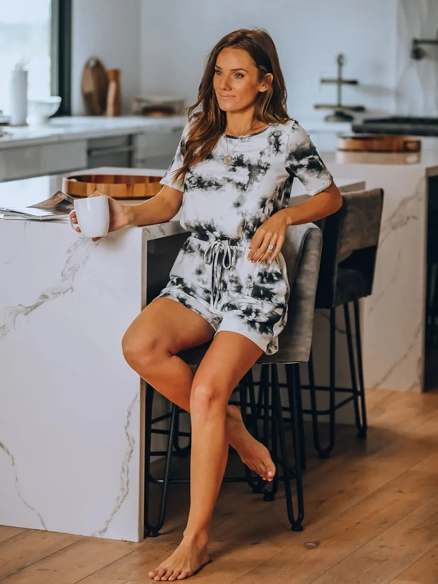 Elastic Waist Tie Dye Romper