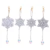 4pcs Window Hanger Double Sided Diamond Art Christmas Snowflake Wind Chimes Gift