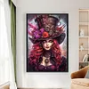 Punk Girl-11CT Stamped Cross Stitch 40*60cm