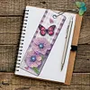 (US Local)3Pcs Flower DIY Irregular Shaped Diamonds Diamond Art Bookmark Craft Kit