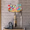 DIY Flower Butterfly Diamond Art Craft Wall Hooks A Row of 3 Hooks Kit