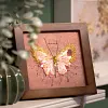3D DIY Bead Embroidery Butterfly Home Decor Gift Tabletop Display Frame Kit(Include Embroidery Hoop)