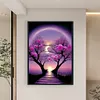 Moon Night Flower Tree-11CT Stamped Cross Stitch 60*40cm/23.62*15.75in (Big Size)