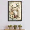 Bird Peony Cage-Paint by Numbers Acrylic Painting 40*60CM(Poster style）