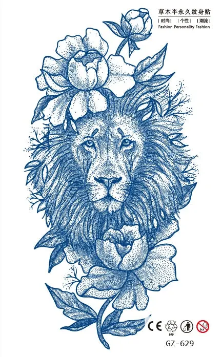 Temporary Tattoo Stickers Dragon Eagle Juice Timberwolves Ink Lasting Waterproof Natural Arm Body Chest Realistic Art Fake Tatoo