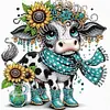 Multistyle Peinture Diamant De Forme Sp&eacute;ciale Repr&eacute;sentant Un Chien Une Vache Et Un Chat Amusants - 30 X 30 CM