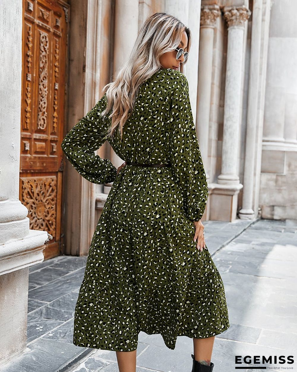 European and American Women's Leopard Print Dress Women | EGEMISS