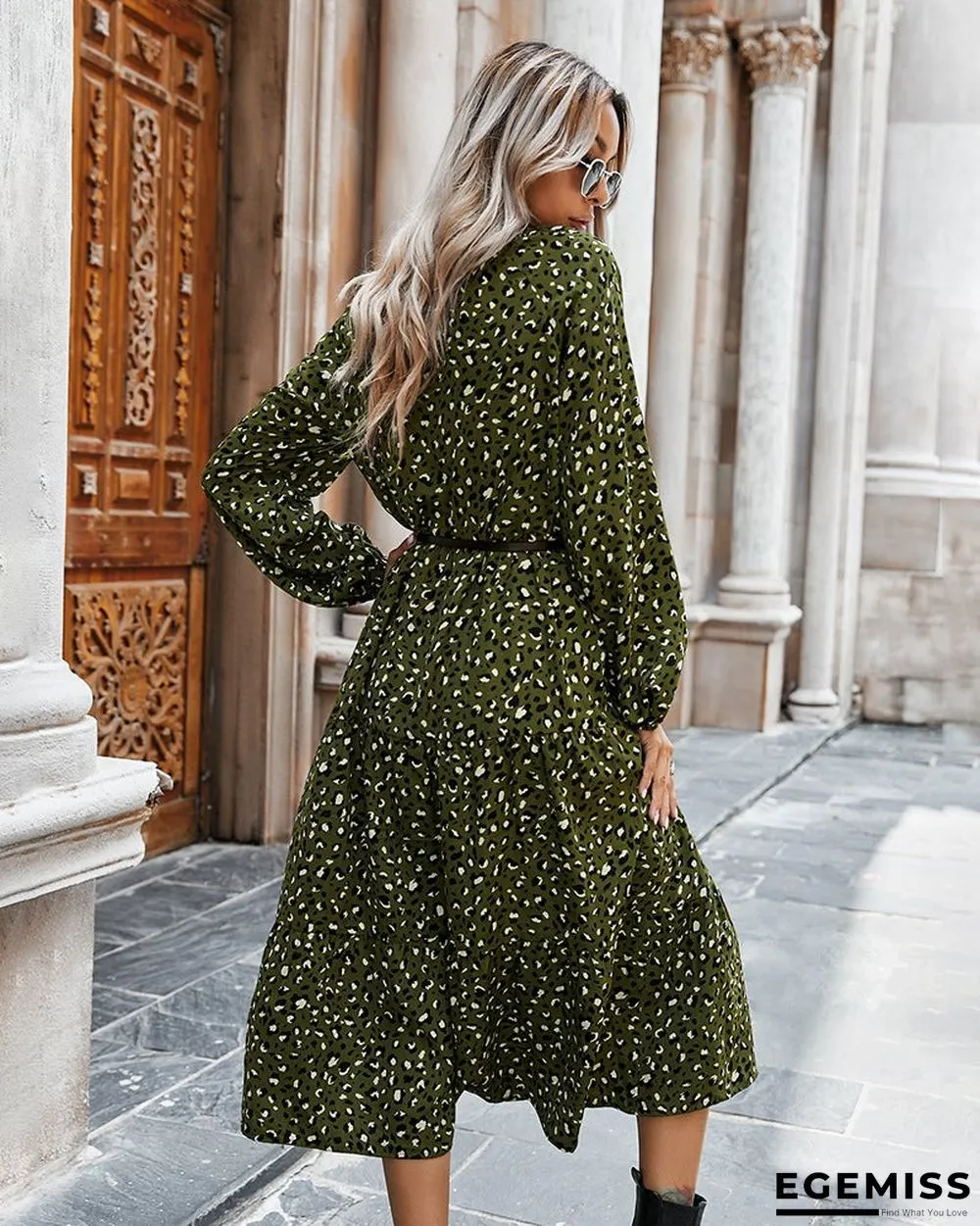 European and American Women's Leopard Print Dress Women | EGEMISS