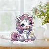 D&eacute;coration De Peinture De Diamant De B&eacute;b&eacute; Licorne De Bande Dessin&eacute;e-Diamant Brillant Simple Face + Forme Sp&eacute;ciale Diamant