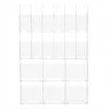[US Local Warehouse] 18 Slot Acrylic Brochure Pamphlet Holder Wall Mount 6 Magazine 12 Pamphlet Pockets Wall Pocket Organizer 10/5inches Trifold Brochure Holder for Flyer Literature Menu Advertise