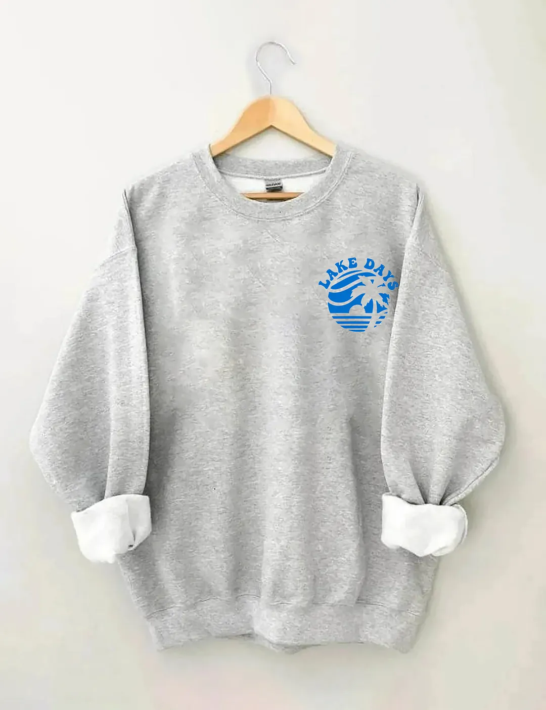 Boat Waves Sun Rays Lake Days Sweatshirt