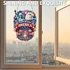 Thank You America DIY Acrylic Diamond Painting Hanging Kit Special Shape Crystal Rhinestone Art Pendants Single Side Drill for Adults Gift Home Wall Or Window Decor