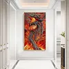 Diamond Painting-DIY Full Round Drill Flame Dragon(70*40cm)