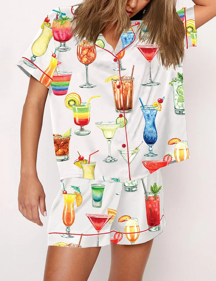 Cocktails Drinking Pajama Set