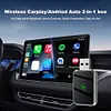 2 in 1 Wireless CarPlay Android Auto Adapter Plug & Play for Factory Wired Cars
