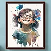 Little Girl Wearing Glasses-Paint by Numbers Acrylic Painting 40*50CM