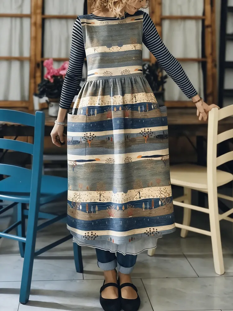 Floral Print Apron