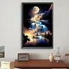 (US Local)Paint By Numbers Kit On Canvas DIY Oil Art Moon Picture Home Wall Decor40x60cm