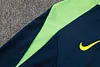 Joyfball 2024/2025 Brazil Half-Pull Training Suit Blue color Football Shirt 1:1 Thai Quality