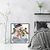 >SALE<Full Embroidery Cotton Thread 14CT Printed Christmas Snowman Cross Stitch35x40cm