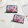 (US Local)Rose Wing 5D DIY Diamond Painting Wallet Diamond Painting Card Holder Coin Purse