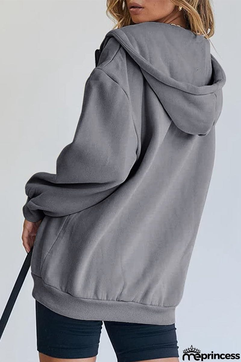Casual Sportswear Solid Pocket Hooded Collar Outerwear