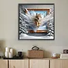 3D Picture Frame Wolf-Full Square Diamond Painting 40*40CM