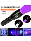 150LM XPE+UV Zoom Flashlight 395nm Backlight Ultraviolet Detector Torch