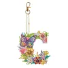 DIY Diamond Painting Butterfly Flower Lettter Keychain Kit