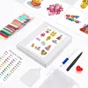 12pcs Birthday DIY Mini Round Diamond Painting Set Table Decor No Frame 15x18cm