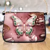 (US Local)Special Shape Butterfly 5D DIY Diamond Painting Clutch Bag for Women Girls