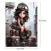 (US Local)Girl on The Suitcase-Paint By Numbers Kit(50x70cm)