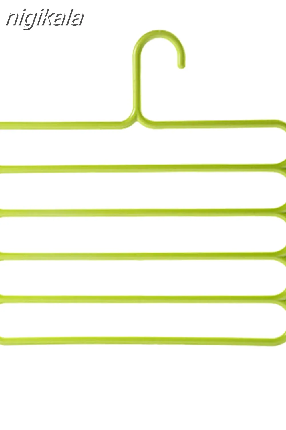 nigikala Hanger 5-layer Pants Rack Wardrobe Organizer Storage Rack Tie Scarf Belt Rack Non-slip Space-saving Plastic