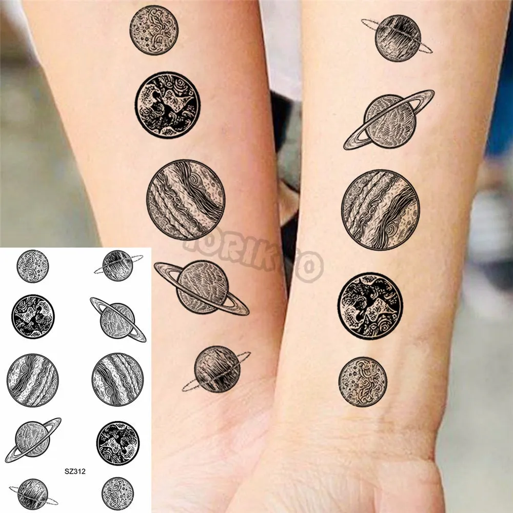 Colorful Dinosaur Temporary Tattoos For Kids Girls Rose Flower Lavender Hummingbird Fake Tattoo Sticker Forearm Neck Tatoos Show