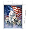 (US Local)Wolf  Flag-11CT Stamped Cross Stitch Kit(45x60cm)