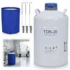 [US Local Warehouse] 20L Liquid Nitrogen Tank Cryogenic Container with 3 Canisters & Carry Bag Liquid Nitrogen (LN2) Dewar for Beauty Industry Semen Preservation