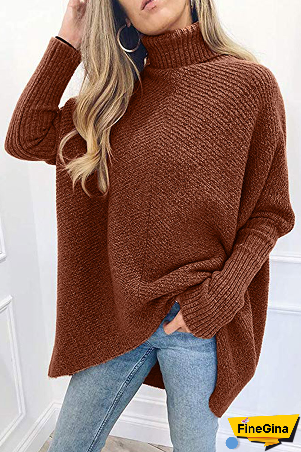 Casual Solid Basic Turtleneck Tops Sweater(7 Colors)