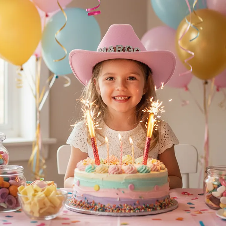 Toddler Cowgirl Hat Custom Toddler Cowboy Hat For Kids  Personalized Rhinestone Cowgirl Hat For Girls Boys  Sparkly Cowboy Hat For Women Men Birthday Party