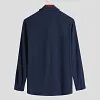 Simple Cotton Linen Long Sleeve Vacation Shirt