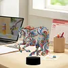 Gorgeous Animal Diamond Painting Night Light 5D DIY Diamond Painting Lamp (Horse)
