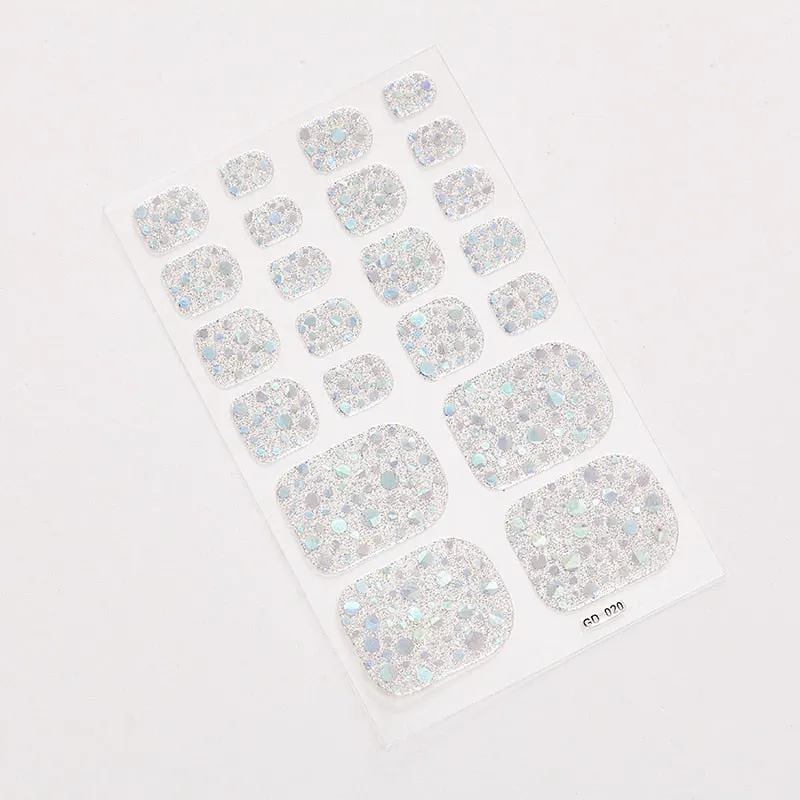 22 Tips/Sheet Shiny Nail Decoration Nail Adhesive Nail Accesoires Nail Art Decoration Nailart Sticker Adesivos Nail Tape