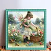 Cute Girl-11CT Stamped Cross Stitch 40*40cm/15.75*15.75in