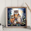(US Local)Owl Mother Child-11CT Stamped Cross Stitch Kit(45x45cm)