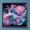 Flowers And Dancing Girl-Partial Special Shaped Diamond painting 30*30CM