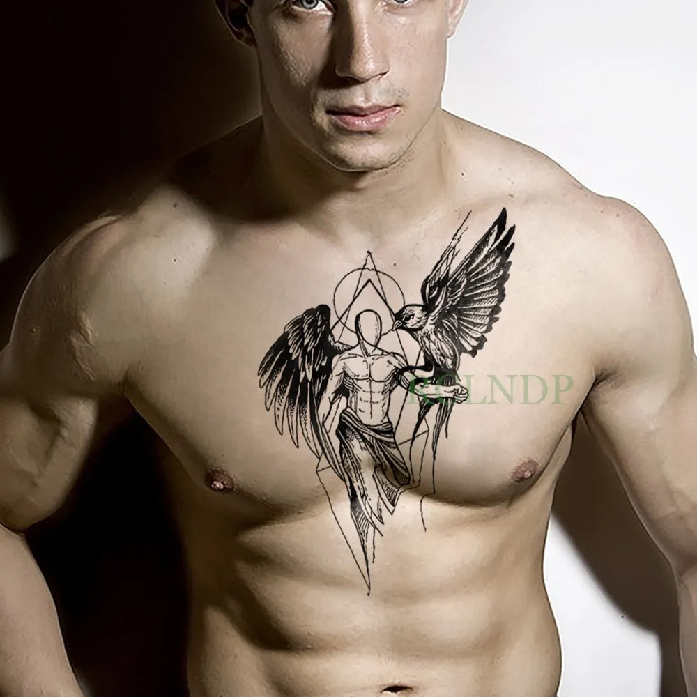 Waterproof Temporary Tattoo Sticker Eagle Wings Fake Tatto Flash Tatoo Back Leg Arm chest belly Large Size for Women girl Men