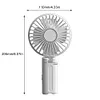 Umbrella Clip Fan Rechargeable Portable Handheld Fan for Home Office (Black)