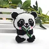 5Pcs Animals Bead Cross Stitch Keychain Kit DIY Beads Needlework Keychain Craft