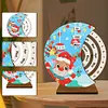 >SALE<Christmas Elk Diamond Painting Unique Wooden Rotating Calendar for Home Office