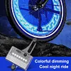 Solar LED Colorful Bike Wheel Light USB Rechargeable Smart Sensing Spoke Light